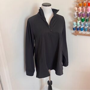 NWT Athleta Advantage Poplin Top/pullover Black